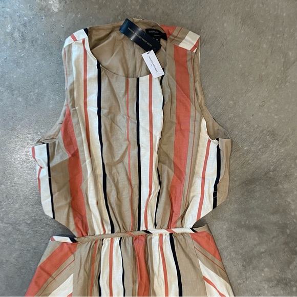 NWT Banana Republic Linen-Blend Cut-Out Midi dress - Picture 8 of 9